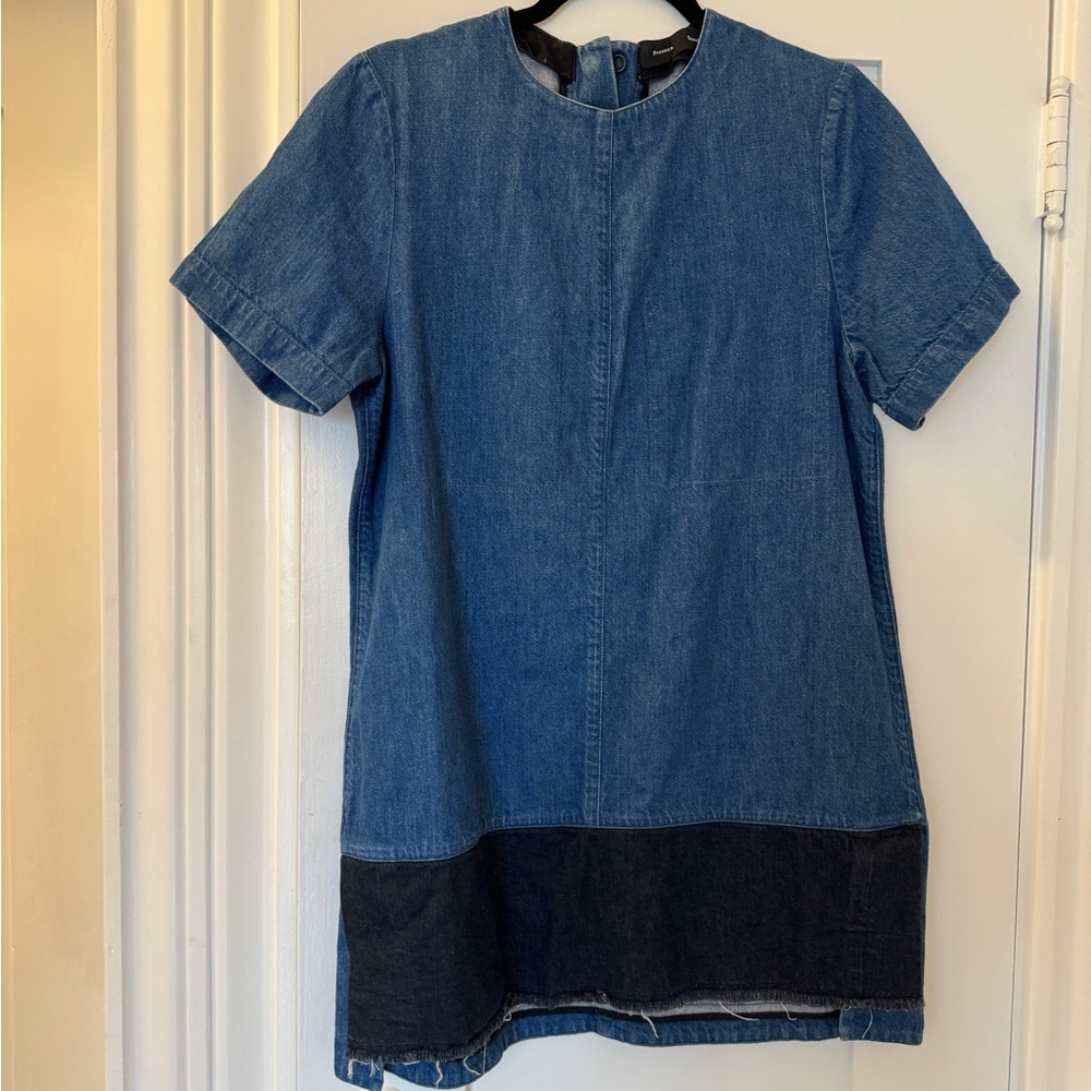 Proenza Schouler Blue Denim Short Sleeve Dress